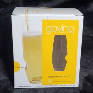 Govino▪︎4 pack 8 oz. Flutes▪︎ Shatterproof/Reusable *NEW*